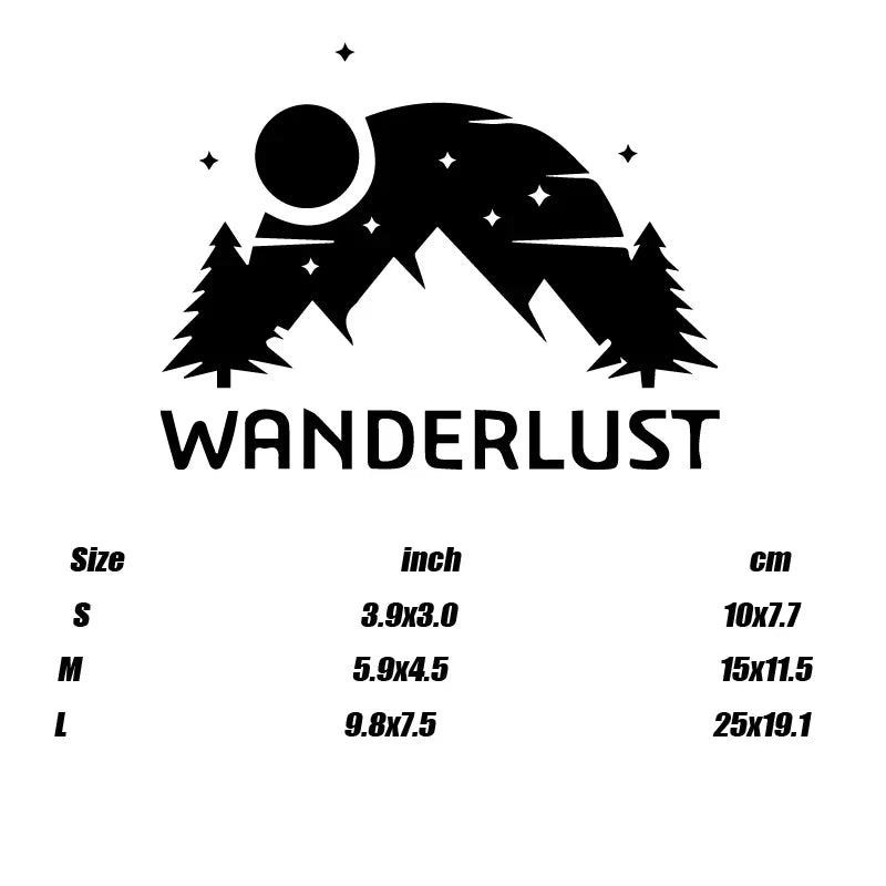 "WANDERLUST"Stickers,Unique and Personalized Look with high quality sticker for cars trucks motorcycles &laptops! (ONLINE ORDER ONLY)