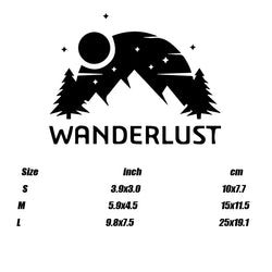 "WANDERLUST"Stickers,Unique and Personalized Look with high quality sticker for cars trucks motorcycles &laptops! (ONLINE ORDER ONLY)