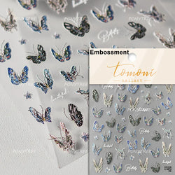 Transparent Purple Pink Gradient Wing Pinion Feather Housefly Wings Shiny Adhesive Nail Art Decoration Stickers Manicure Decals (ONLINE ORDER ONLY)