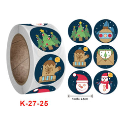 50-500pcs Cartoon Merry Christmas Sticker Santa Claus Tree Paper Label New Year Cute Snowman Stationery Stickers For Kids Gift (ONLINE ORDER ONLY)