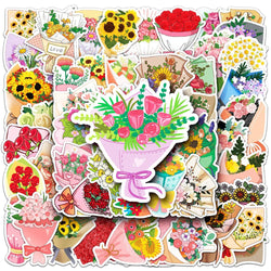 Cute Cartoon Flower Stickers for Laptop, Phone, Diary, Album, Planner, Graffiti, Kid Toy - 10/30/50pcs (ONLINE ORDER ONLY)