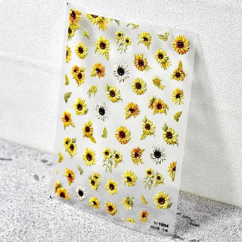Charming Sunflower Rabbit Pumpkin Squirrel Pinecone Deciduous Produce Good Harvests Cookie Nail Art Sticker Decoration Decals (ONLINE ORDER ONLY)