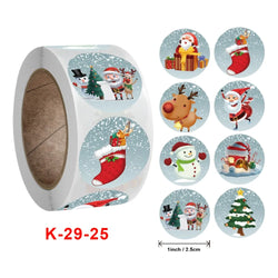 50-500pcs Cartoon Merry Christmas Sticker Santa Claus Tree Paper Label New Year Cute Snowman Stationery Stickers For Kids Gift (ONLINE ORDER ONLY)