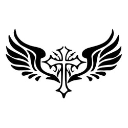 Cross Wings Rear Windshield Vinyl Decals Decoration Car Sticker (ONLINE ORDER ONLY)