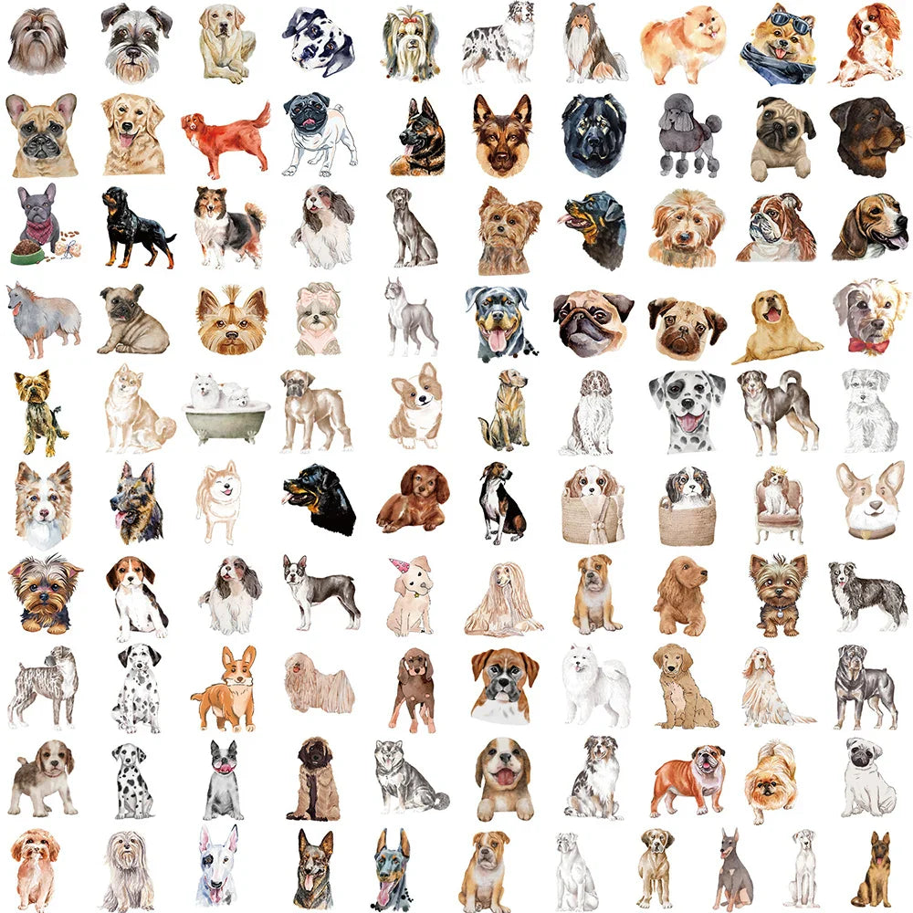 10/30/50/100pcs Cute Pet Dog Sticker Packs Random (ONLINE ORDER ONLY)