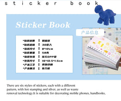 30sheets/piece Korean Ins Cute Collage Material Decorative Sticker Book Laptop Kpop Scrapbook Journal Kawaii Stickers Kids Gift (ONLINE ORDER ONLY)