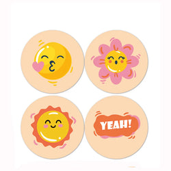 500pcs/roll Cute Cartoon Sealing Stickers Thank you Sticker Envelope Gift Decor Labels Children Stationery Stickers 1 Inch (ONLINE ORDER ONLY)