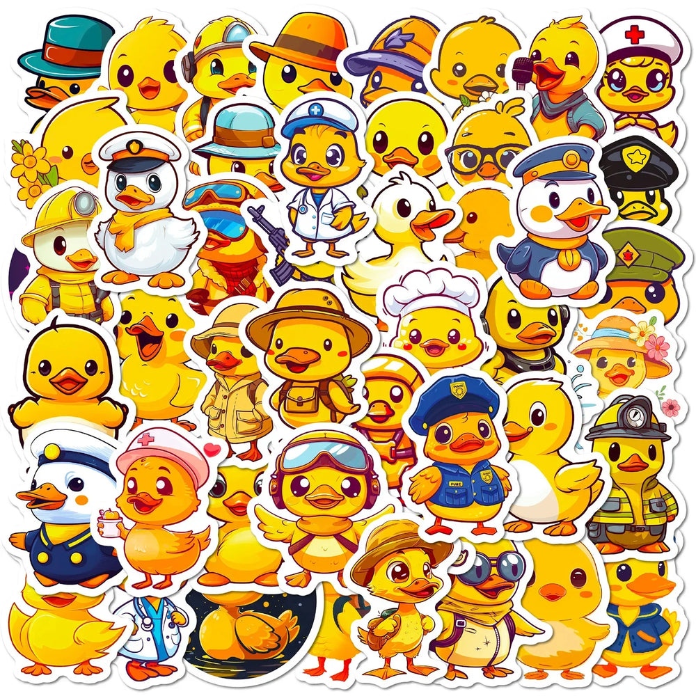 Cute Duck Stickers 10/25/50pcs for Kids DIY Scrapbooking, Water Bottle, Phone, Laptop, Guitar Decals (Online Order Only)
