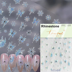 Dreamy Moon Star Cloud Butterfly Starrylight Rhinestone 5D Soft Embossed Relief Nail Art Sticker 3D Decal Decoration Manicure (ONLINE ORDER ONLY)