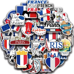 50PCS French Pop Style Stickers Aesthetic Phone Laptop Fridge Water Bottle DIY Waterproof Graffiti Cartoon Simple Sticker Pack (ONLINE ORDER ONLY)