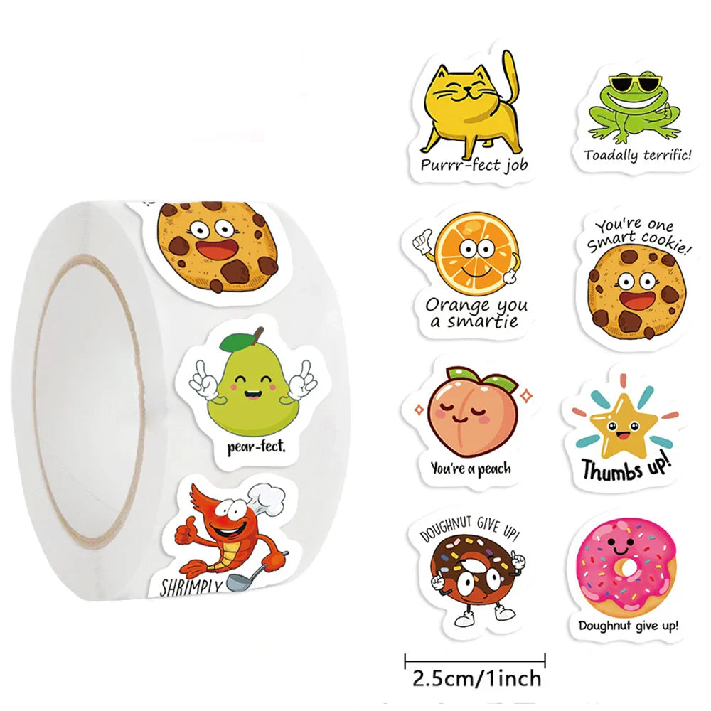 100-500pcs Cute Decal Student  Reward Stickers For Scrapbook Education Kids Gift Learning Motivational Toys Stationery stickers (ONLINE ORDER ONLY)