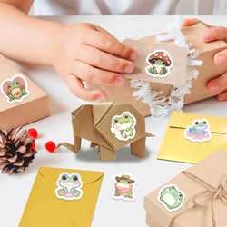 500pcs Cartoon Frog Sticker Kids Reward Sticker Toys Gift Decoration Label Teacher Encouragement Student Stationery Stickers (ONLINE ORDER ONLY)