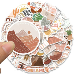 10/30/50pcs Cute Bohemia Motivational Phrases Stickers Inspirational Quotes Decals Laptop Fridge Suitcase Car Sticker Kids Toy (ONLINE ORDER ONLY)