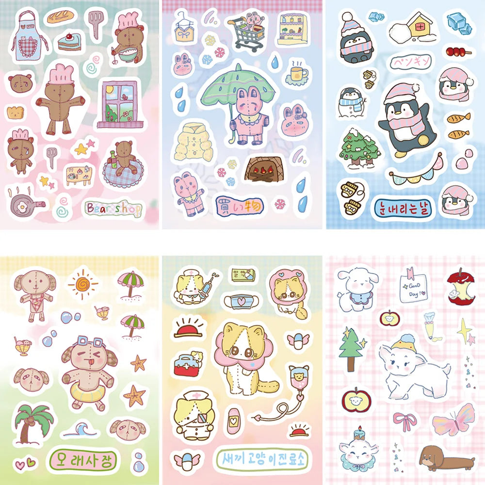 8/16/32pcs Animals Elephant Penguin Sticker Children DIY Puzzle Funny Assemble Stickers Kids Educational Toys Boys Girls Gifts﻿ (ONLINE ORDER ONLY)
