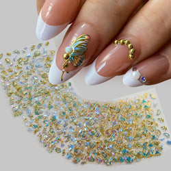 20pcs Laser Shining Aurora Shell Butterfly Nail Stickers 5D Nail Art Design Decals DIY Manicure Y2K Bronzing Stickers For Nails* (ONLINE ORDER ONLY)