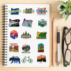 50Pcs Oregon America State Sticker For Laptop Luggage Phone Suitcase Skateboard Styling DIY Decal Pegatina Aufkleber Toy Decal (Online Order Only)
