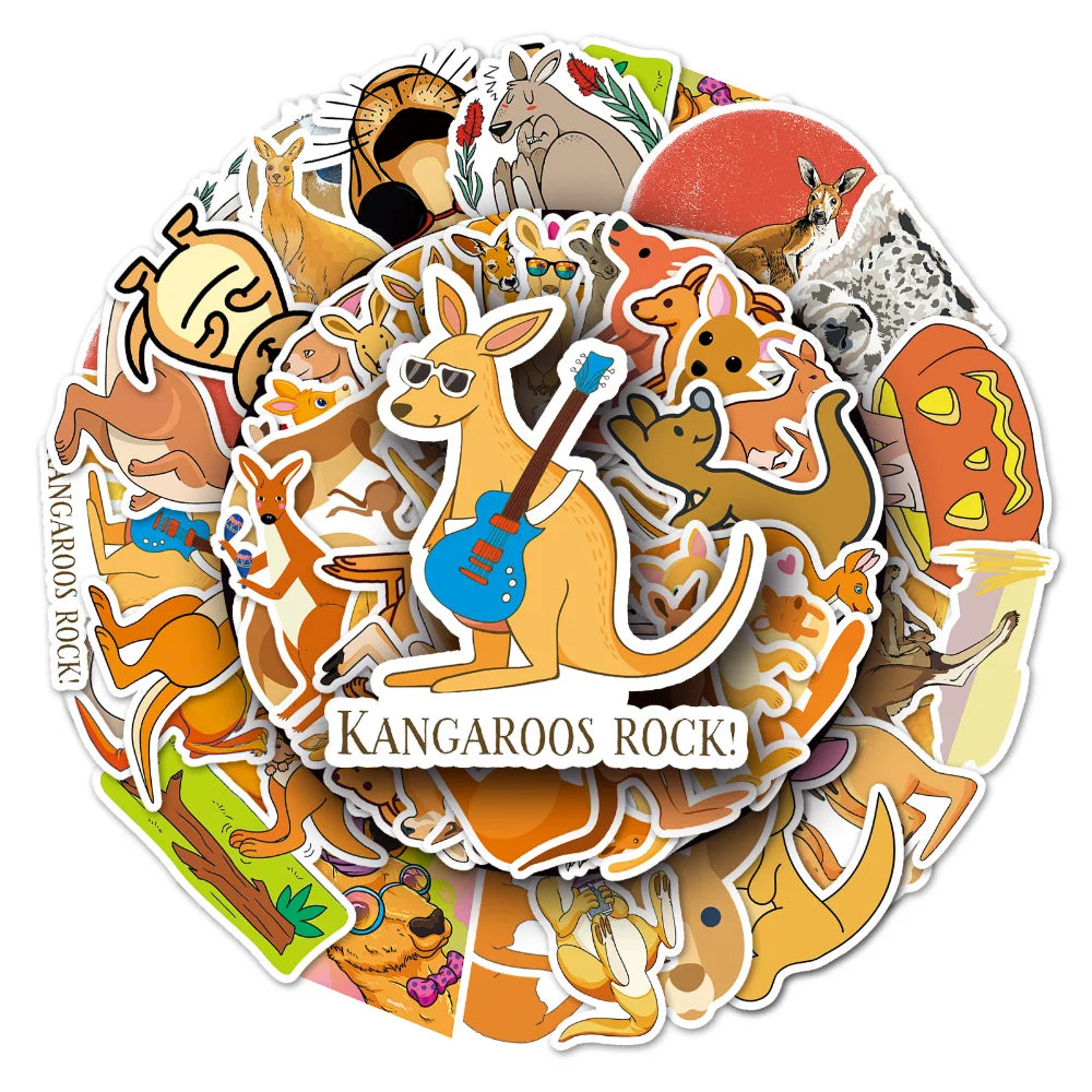 10/50Pcs Kangaroo Stickers Planner Decoration DIY /hand Book Diary Journal Stationery Animal Sticker Kawaii Stickers (ONLINE ORDER ONLY)