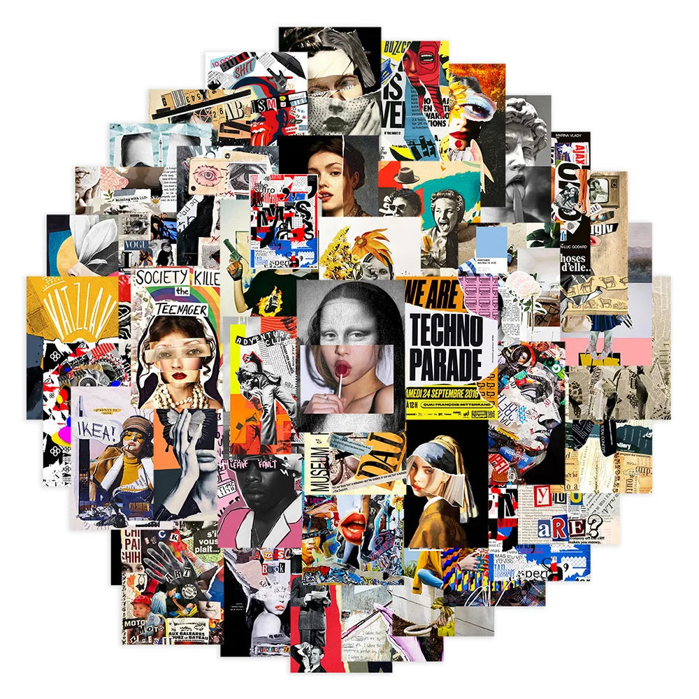 Art Puzzle Poster Stickers: DIY Laptop, Luggage, Skateboard Decals, Kids Gift (ONLINE ORDER ONLY)