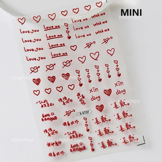 Sexy Red Grape Wine Bowknot Cocktail Goblet Cup Soda Liquid Shiny Sparkling Self Adhesive Nail Art Stickers 3D Manicure Decals (ONLINE ORDER ONLY)