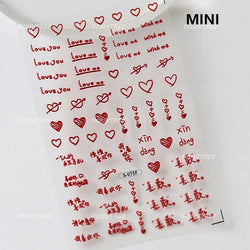 Sexy Red Grape Wine Bowknot Cocktail Goblet Cup Soda Liquid Shiny Sparkling Self Adhesive Nail Art Stickers 3D Manicure Decals (ONLINE ORDER ONLY)