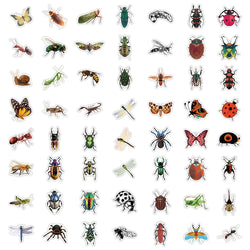 60Pcs Cartoon Cute Insect Doodle Stickers Small Animal DIY Toys Car Skateboard Laptop Graffiti Decals Sticker for Kid (ONLINE ORDER ONLY)