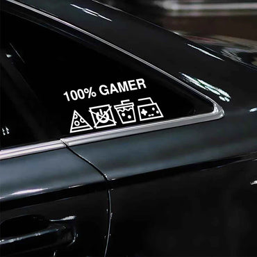 "100% GAMER"stickers,creative&funny decal  high quality sticker for cars trucks motorcycles &laptops! (ONLINE ORDER ONLY)