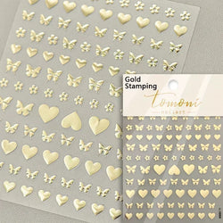 Delicate Tender Purple Butterfly Seal Pattern Insect Shiny Golden Stroke Nail Art Decoration Sticker Dressy Laser Manicure Decal (ONLINE ORDER ONLY)