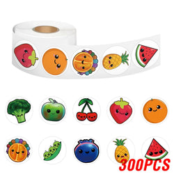100-500pcs Cartoon Reward Stickers Kids Birthday Party Fruits Balloon Banner Refrigerator Vegetable Label Stickers Stationery (ONLINE ORDER ONLY)