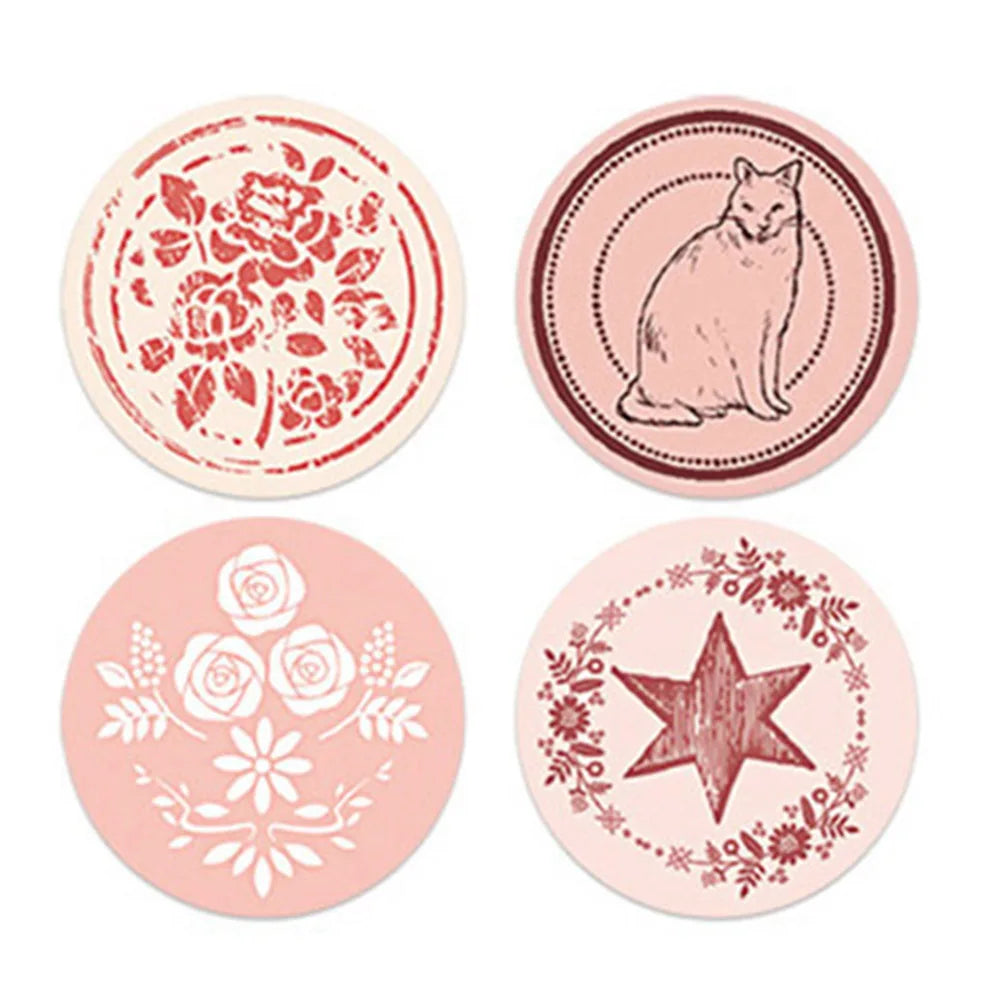 100-500pcs Envelope Seal Labels with 8 Flower Patterns Stickers Self Adhesive Sticker Labels for Party Decor,Birthday,Wedding (ONLINE ORDER ONLY)