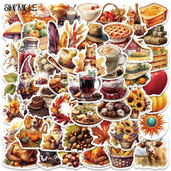 Cartoon Vintage Autumn Harvest Stickers Thanksgiving DIY Luggage Fridge Laptop Decals (Online Order Only)