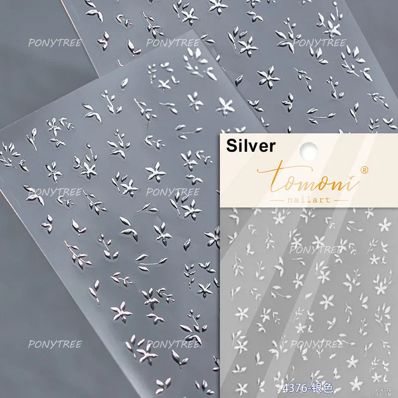 Hot Stamping Purple Line Love Heart Lace Bowknot Chain Branches Star Flower Leaf Butterfly Plant Flower Nail Art Stickers Decals (Online Order Only)