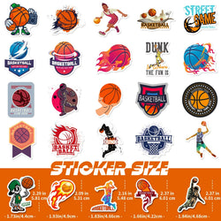 10/25/50pcs Cartoon Basketball Sticker Packs (ONLINE ORDER ONLY)