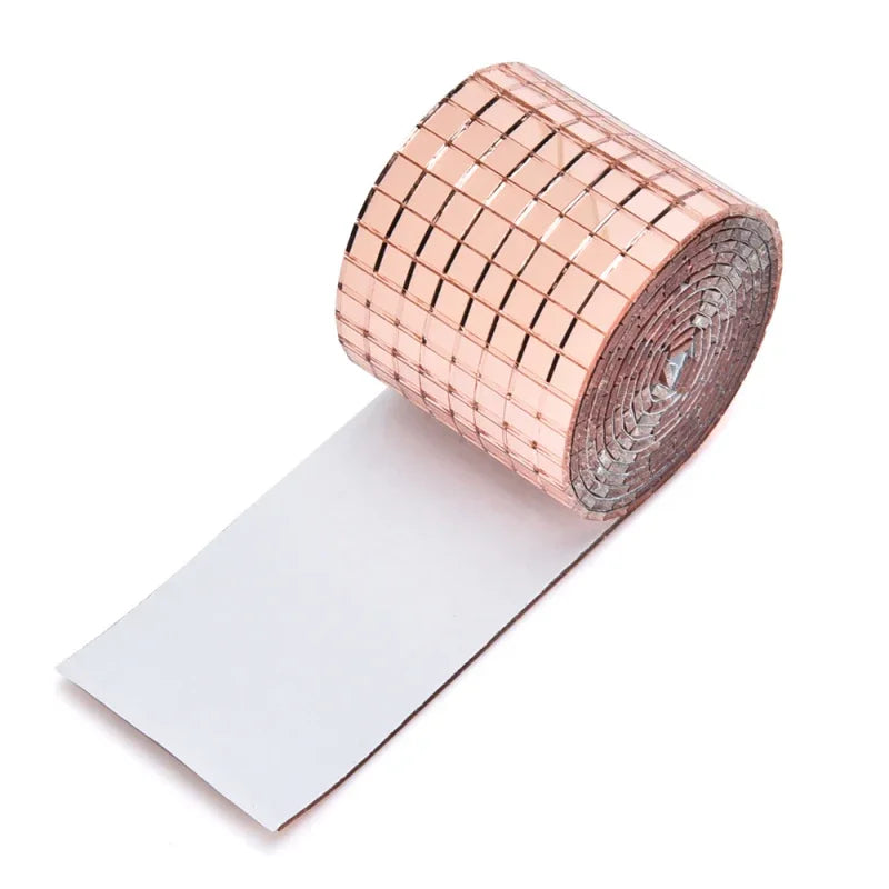 Self-Adhesive Real Glass Mini Square Mirror Mosaic Tiles Stickers Bathroom DIY Party Handmade Craft Home Decoration Making (ONLINE ORDER ONLY)