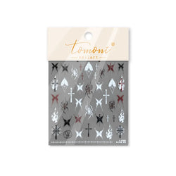 Gothic Dark Spider Butterfly Cross Flame Wings Halloween Horror Rose Flower Rabbit Pumpkin Bear Nail Art Stickers Manicure Decal (ONLINE ORDER ONLY)