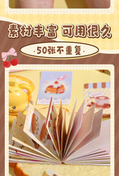 50piece/book Retro Cute Cream Bear Sticker for Phone Camera Journal Postcard DIY Kawaii Decoration Sticker Gift (ONLINE ORDER ONLY)