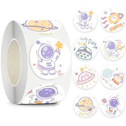 100-500pcs New Astronaut Reward Stickers Cute Animal Sticker for Kid Classic Toy Gift Decor School Teacher Encouragement Sticker (Online Order Only)