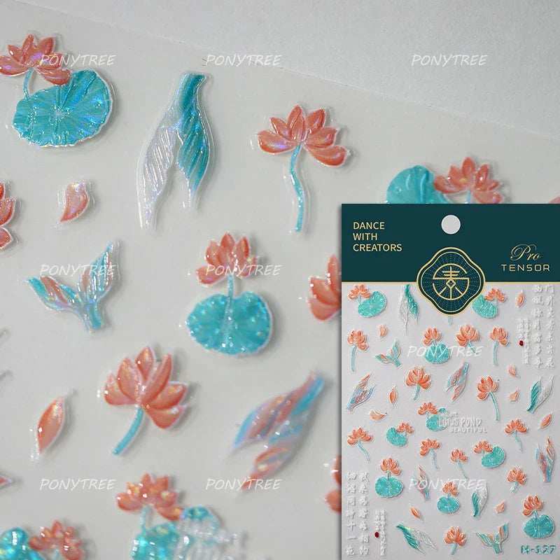 Colorful Bubbles Star Shiny Dreamy Glass Shards Flat 5D Soft Embossed Relief Self Adhesive Nail Art Sticker Chic Manicure Decal (ONLINE ORDER ONLY)