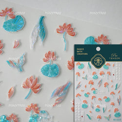 Colorful Bubbles Star Shiny Dreamy Glass Shards Flat 5D Soft Embossed Relief Self Adhesive Nail Art Sticker Chic Manicure Decal (ONLINE ORDER ONLY)