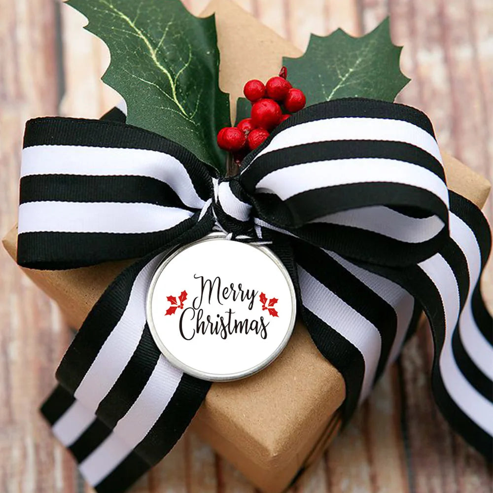 100-500Pcs Merry Christmas Socks Tree Label Stickers for Gift Card Package Wrapping Festival Party Baking Small Business 1 Inch (ONLINE ORDER ONLY)