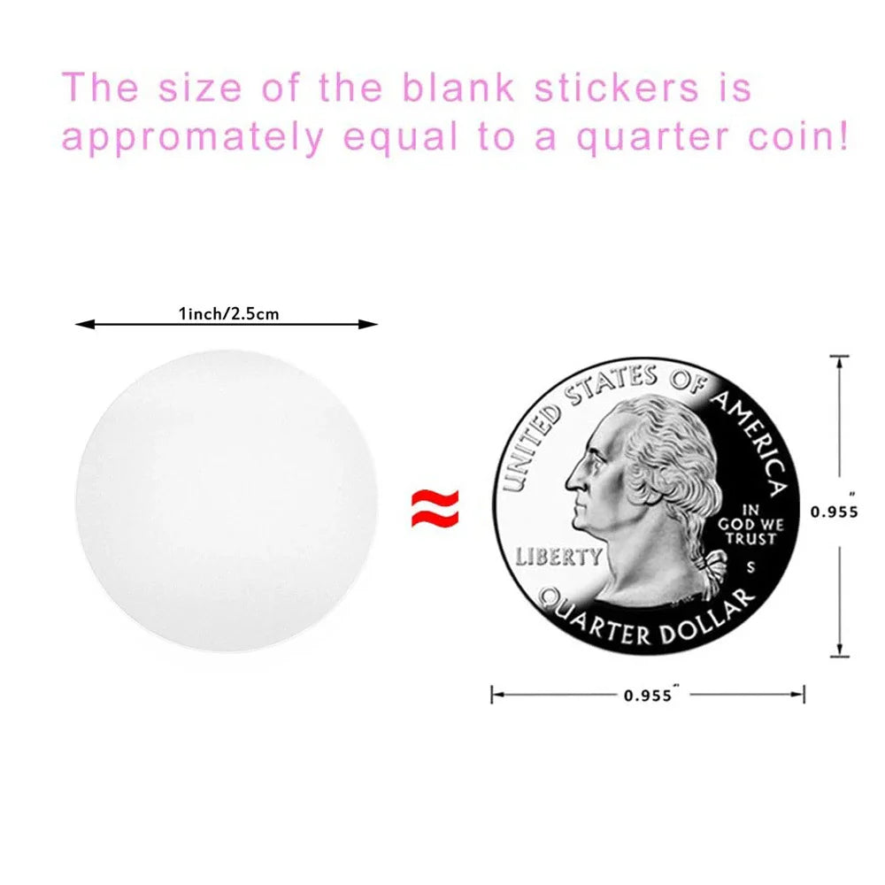 500Pcs/Roll Transparent Round Self-Adhesive Stickers Business Package seal Labels Scrapbooking Cookie Bag Sealing Tag DIY Gifts (ONLINE ORDER ONLY)