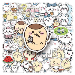 Chiikawa Cartoon Stickers 10/30/50PCS for Laptop Phone Guitar Car Bike Skateboard Decals Kids Gift (Online Order Only)