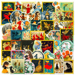 Fairy Tale Stickers for Girls - 10/25/50pcs DIY Decor for Water Bottles, Laptops, Scrapbooking (ONLINE ORDER ONLY)