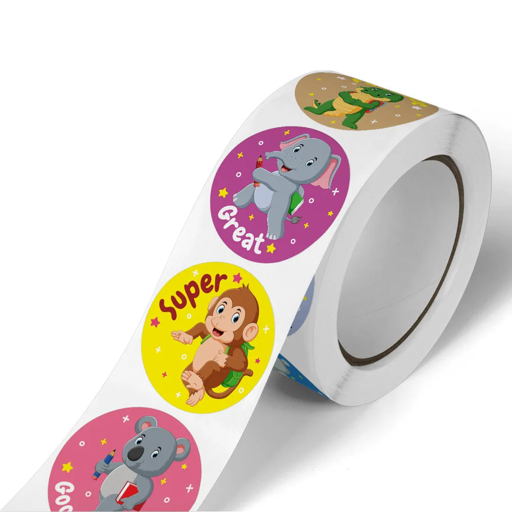 100-500pcs New Reward Sticker Teacher Child Classic Cute Decor Sticker For School Class Kids Student 1 Inch Round Stickers (ONLINE ORDER ONLY)