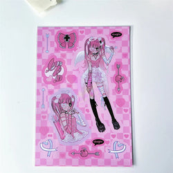 Korean ins Sweet Cool Girl Sticker Scrapbooking Diary DIY Album Decoration Sticker Aesthetic Stationery Art Supplies Personalizd (ONLINE ORDER ONLY)