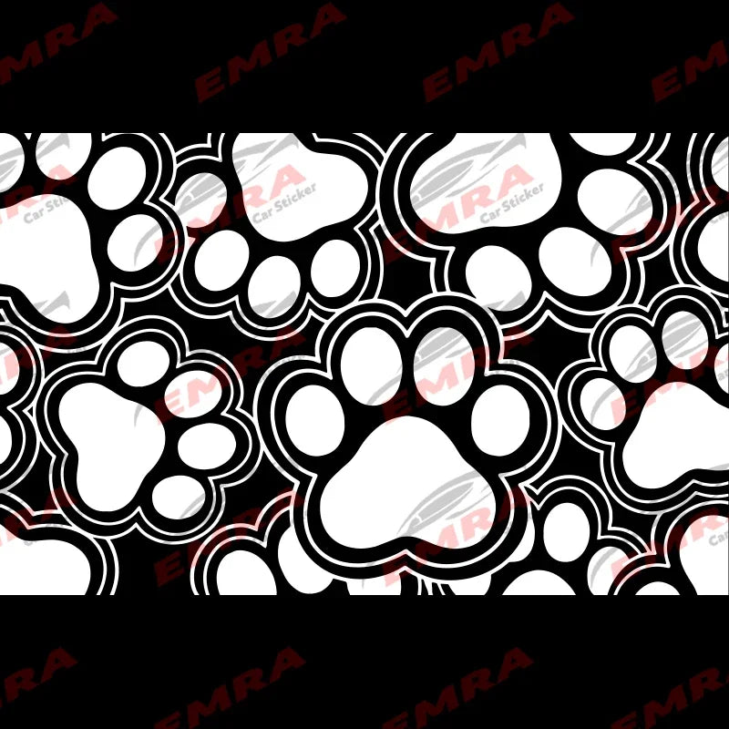 Pet Footprints Quarter Window Car Sticker Suitable for Most Vehicles Decoration Die Cutting Accessories Waterproof Vinyl Decals (ONLINE ORDER ONLY)