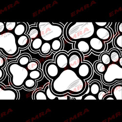 Pet Footprints Quarter Window Car Sticker Suitable for Most Vehicles Decoration Die Cutting Accessories Waterproof Vinyl Decals (ONLINE ORDER ONLY)