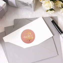 100-500pcs Round Paper Pink Pretty Things Inside Stickers Gold Thank You Stickers For Small Business Packaging Seal Label (ONLINE ORDER ONLY)