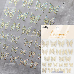 Cute Jelly Bowknot Butterfly Chic Animals Ribbon Tie Shine 3D Fantasy Nail Art Decorations Stickers DIY Dreamy Manicure Decals (Online Order Only)