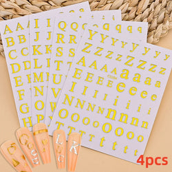 8pcs Gothic Alphabet Design Nail Art Stickers Retro English Letter Nail Art Stickers 3D Self-Adhesive Designs Nail Art Supplies* (Online Order Only)