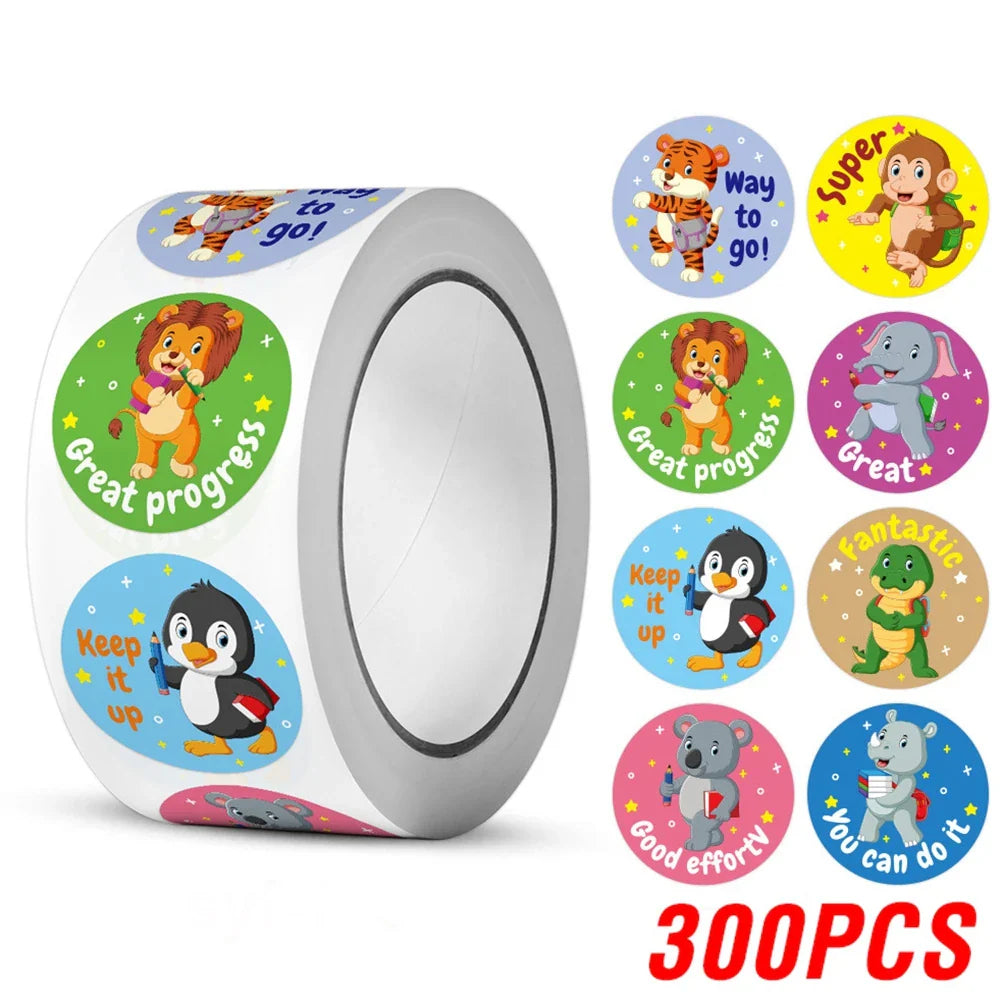 100-500pcs New Reward Sticker Teacher Child Classic Cute Decor Sticker For School Class Kids Student 1 Inch Round Stickers (ONLINE ORDER ONLY)